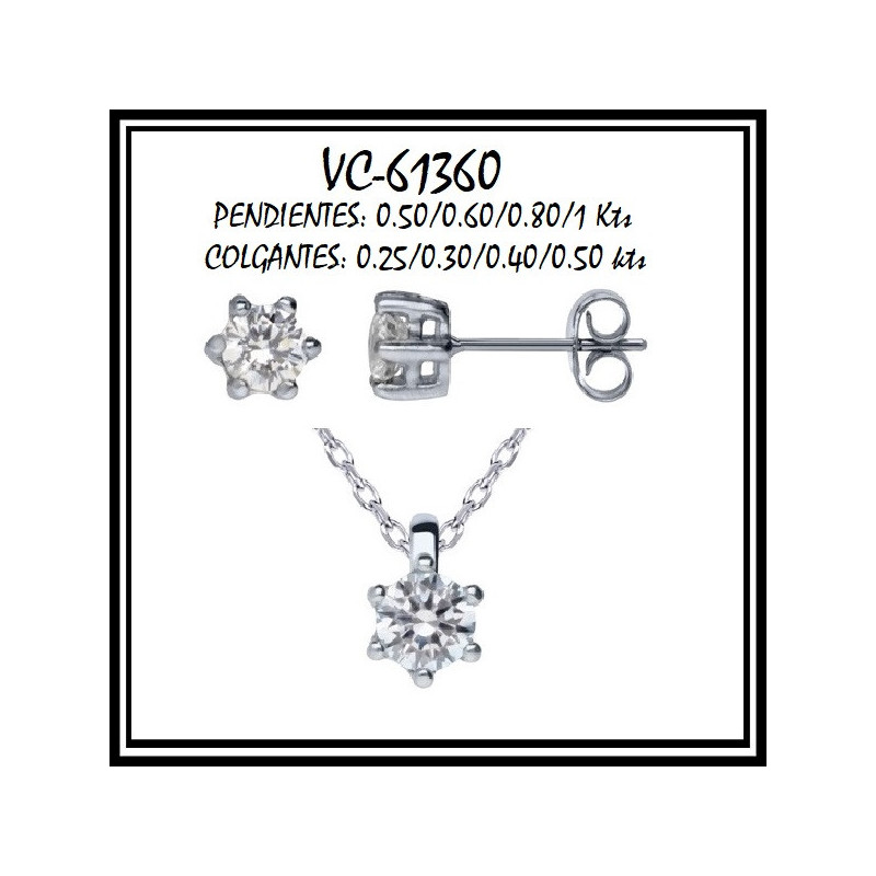 VC-61360.- Pendientes y Colgante Brillantes